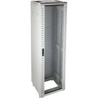 Environ CR600 33U Rack 600x600mm Glass (F) No Door (R) B/Panels No/Mgmt Grey White